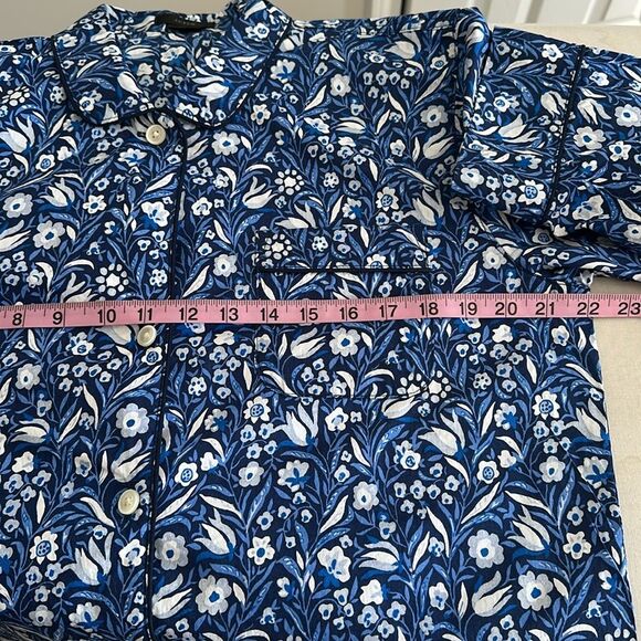 J. Crew Women’s Long-sleeve cotton poplin pajama top in floral flourish Size M - Picture 8 of 12